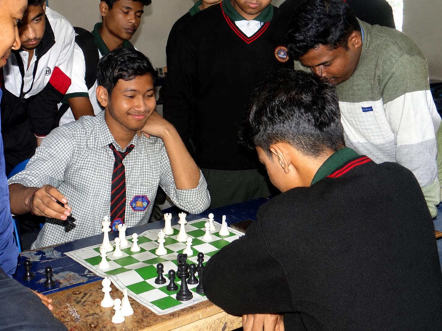 Students enjoying a celebration